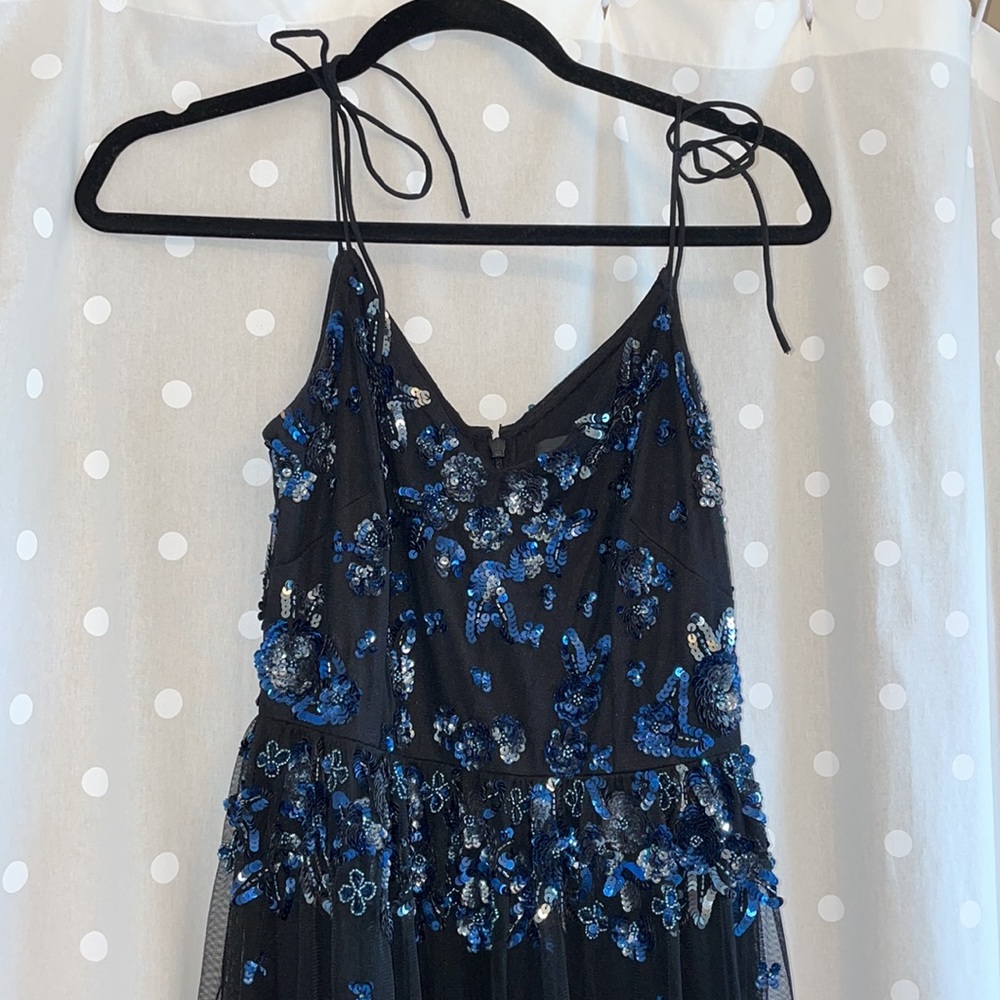 Adrianna Papell beaded formal maxi dress